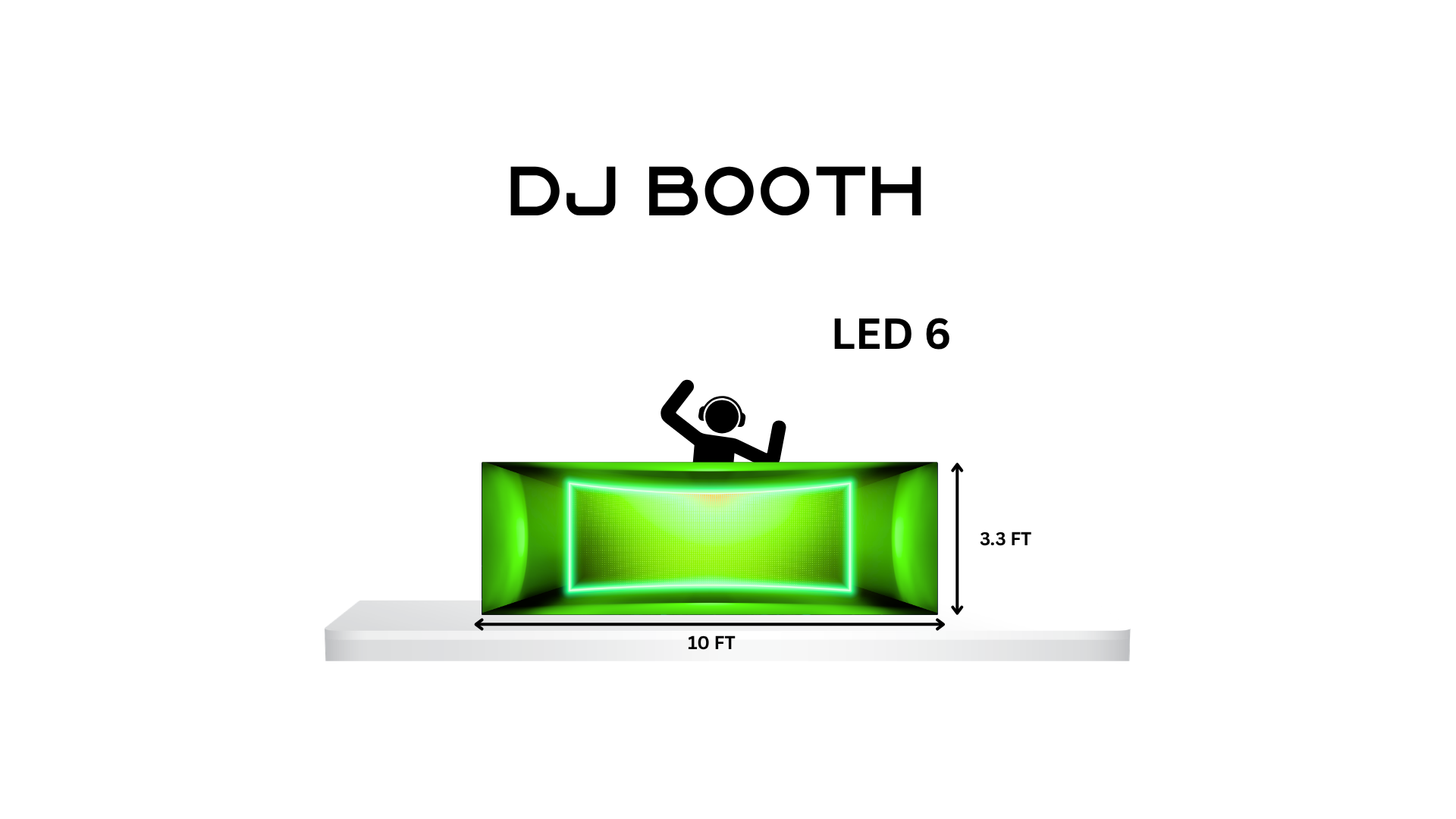LED DJ Booth Package – 10 FT