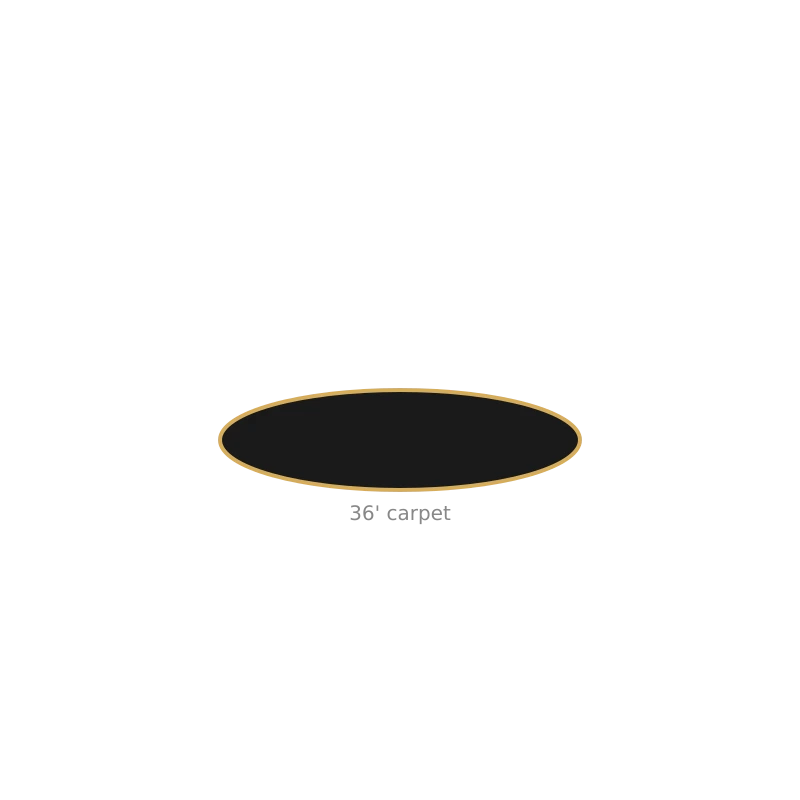 4×36 ft Black Stage Carpet