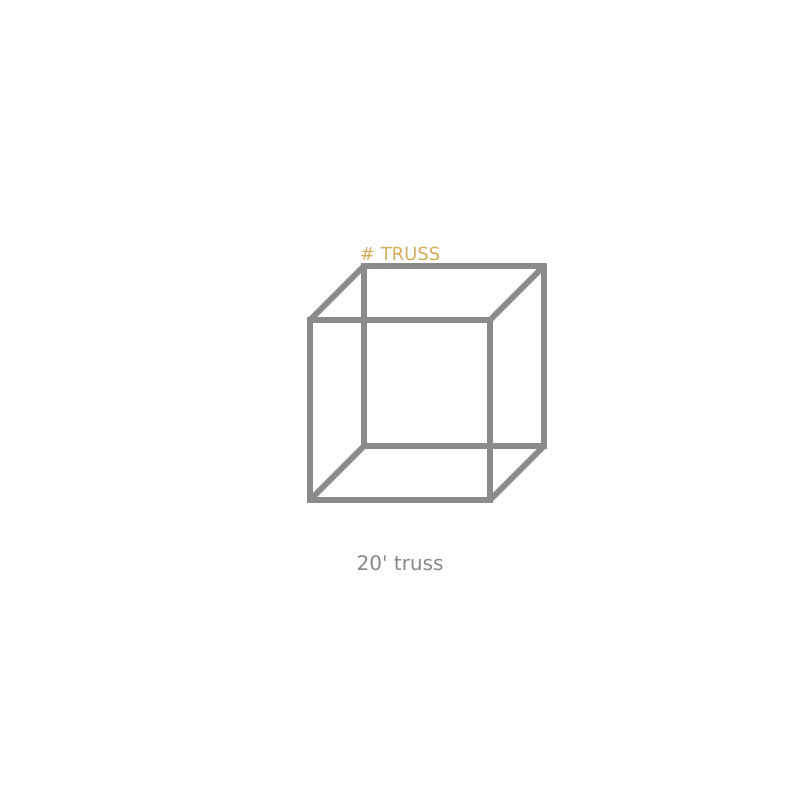 Suspended Hashtag Truss Bundle